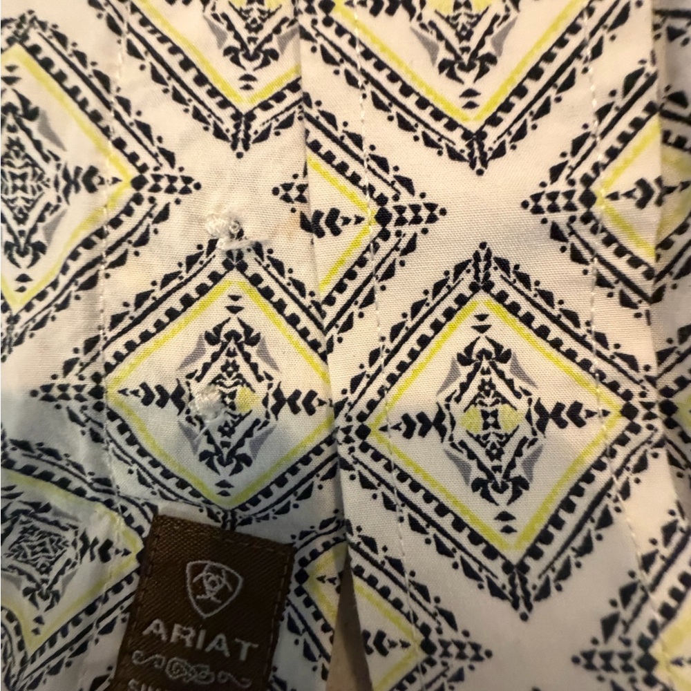 Ariat Men's Diamond Pattern Button Down Shirt - B… - image 3